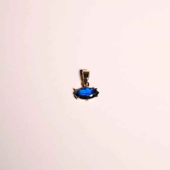 Necklace Copper Geometric Marquise Pendant Electroplating Ochain Twelve Birthstone