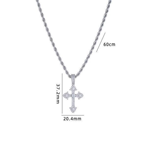 Necklace Copper Geometric Mixed Gem Inlay Electroplating Twist Chain