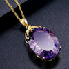 Necklace Copper Geometric Mixed Gem Inlay Ochain Light Luxury Women's