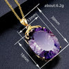 Necklace Copper Geometric Mixed Gem Inlay Ochain Light Luxury Women's