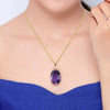 Necklace Copper Geometric Mixed Gem Inlay Ochain Light Luxury Women's