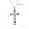 Necklace Copper Geometric Mixed Gemstone Setting Electroplated Titanium Steel