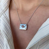 Necklace Copper Geometric Style Ochain Electroplating Love Envelope Box With I Love You Motto