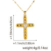 Necklace Copper Gold Plated Micro Inlay Color Zircon Geometric Cross Pendant Creative Fashion