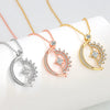 Necklace Copper Heart Rotatable Sweet Style