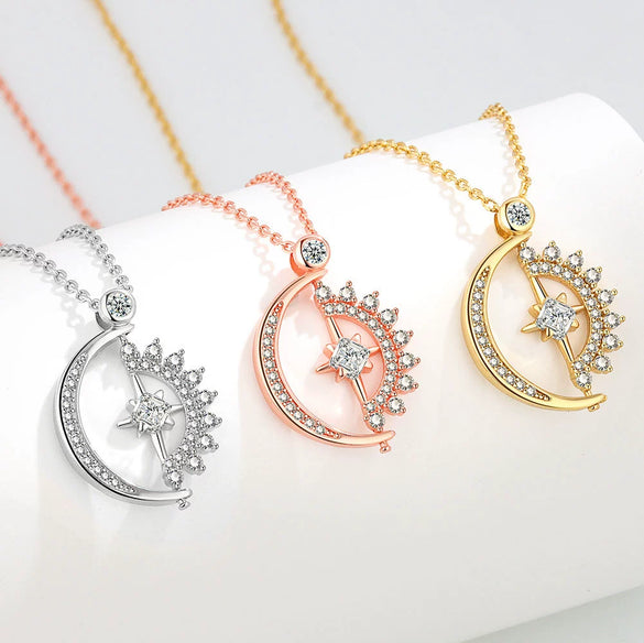 Necklace Copper Heart Rotatable Sweet Style