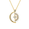 Necklace Copper Heart Rotatable Sweet Style