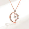 Necklace Copper Heart Rotatable Sweet Style
