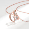 Necklace Copper Heart Rotatable Sweet Style