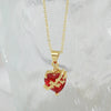 Necklace Copper Heart Shape Electroplating Design