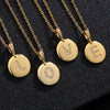 Necklace Copper Inlaid Zircon Letter Geometric Oshaped Titanium Steel Chain Unisex Stylish
