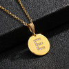 Necklace Copper Inlaid Zircon Letter Geometric Oshaped Titanium Steel Chain Unisex Stylish
