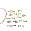 Necklace Copper 14K Gold Plated Irregular Pearl Buckle Line Pattern