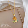 Necklace Copper Microinlaid Animal Zodiac Cartoon Minimalist Stainless Steel For Women