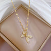 Necklace Copper Microinlaid Animal Zodiac Cartoon Minimalist Stainless Steel For Women