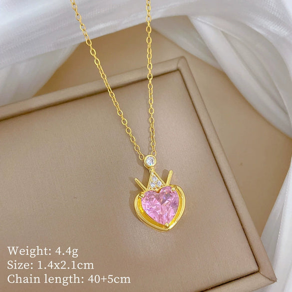 Necklace Copper Microinlaid Animal Zodiac Cartoon Minimalist Stainless Steel For Women