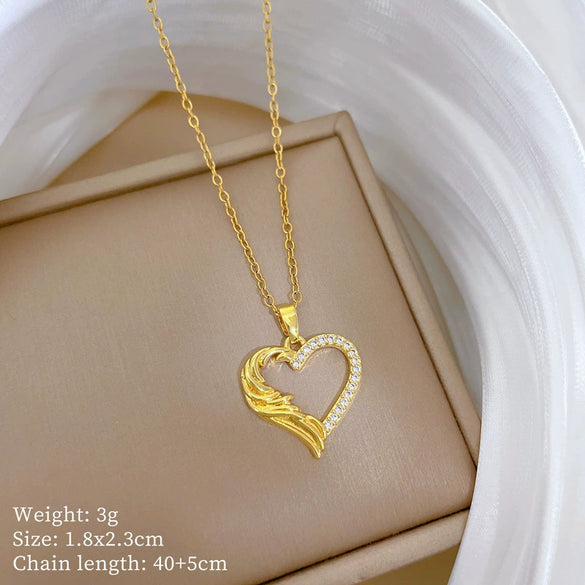 Necklace Copper Microinlaid Animal Zodiac Cartoon Minimalist Stainless Steel For Women