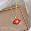 Necklace Copper Microinlaid Animal Zodiac Cartoon Minimalist Stainless Steel For Women