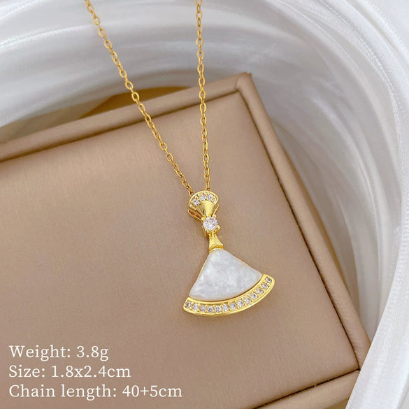 Necklace Copper Microinlaid Cross Stainless Steel Animal Zodiac Cartoon Minimalist Style Unisex