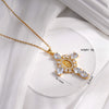 Necklace Copper Microinlaid Zircon Electroplating Ochain Women's Light Luxury Cross