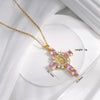 Necklace Copper Microinlaid Zircon Electroplating Ochain Women's Light Luxury Cross