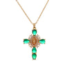 Necklace Copper Microinlaid Zircon Electroplating Ochain Women's Light Luxury Cross