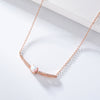 Necklace Copper Microinlaid Zircon Opal Geometric Style For Women