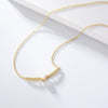 Necklace Copper Microinlaid Zircon Opal Geometric Style For Women