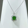 Necklace Copper Mixed Gem Inlaid Geometric Microinlaid Ochain Women's