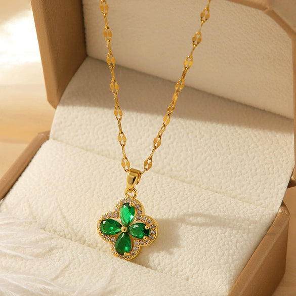 Necklace Copper Mixed Gem Inlay Constellation Doll Crown Heart Fruit Flowers Bow Insects Cartoon Characters Leaves Wave Rhombus Ushape Star Electroplated For Women