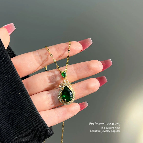 Necklace Copper Mixed Gem Inlay Constellation Doll Crown Heart Fruit Flowers Bow Insects Cartoon Characters Leaves Wave Rhombus Ushape Star Electroplated For Women