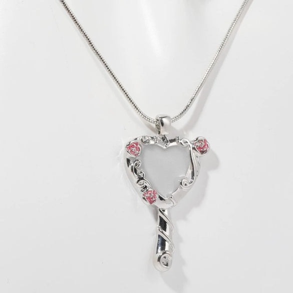Necklace Copper Mixed Gem Inlay Diamond Heart Shape Cute Style