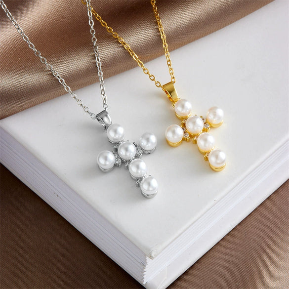 Necklace Copper Mixed Gem Inlay Geometric Light Luxury Electroplating Ochain Pendant For Women