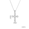Necklace Copper Mixed Gem Inlay Geometric Light Luxury Electroplating Ochain Pendant For Women