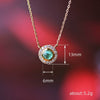 Necklace Copper Mixed Gem Inlay Geometric Ochain Women's