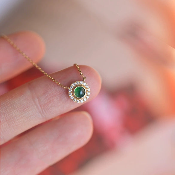 Necklace Copper Mixed Gem Inlay Geometric Ochain Women's