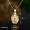 Necklace Copper Mixed Gem Inlay Geometric Oval Pendant Electroplating Unisex