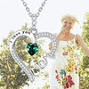 Necklace Copper Mixed Gem Inlay Heartshaped Vintage Elegant Zircon Ochain