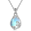 Necklace Copper Mixed Gem Inlay Vintage Pattern Flower Dropshaped Design