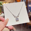 Necklace Copper Mixed Gemstone Geometric Zirconia Women's