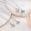 Necklace Copper Mixed Gemstone Inlay Heart Shape Electroplating Light Luxury Style For Women