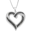 Necklace Copper Mixed Gemstone Inlay Heart Shape Zircon Design For Women