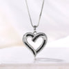 Necklace Copper Mixed Gemstone Inlay Heart Shape Zircon Design For Women