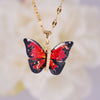 Necklace Copper Mixed Gemstone Setting Electroplating Animal Insect Butterfly Jewelry For Women
