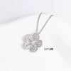 Necklace Copper Mixed Gemstone Setting Electroplating Simple Fashion Pendant O Word Chain Jewelry For Women