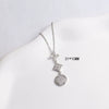 Necklace Copper Mixed Gemstone Setting Electroplating Simple Fashion Pendant O Word Chain Jewelry For Women