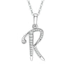 Necklace Copper Mixed Gemstone Setting Geometric Letters Style Zirconia