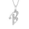 Necklace Copper Mixed Gemstone Setting Geometric Letters Style Zirconia