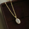 Necklace Copper Mixed Gemstone Setting Geometric Zirconia Simple Minimalist Jewelry