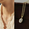 Necklace Copper Mixed Gemstone Setting Geometric Zirconia Simple Minimalist Jewelry